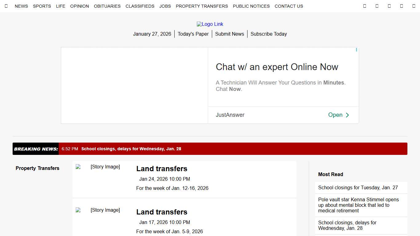 Sandusky Register Property Transfers